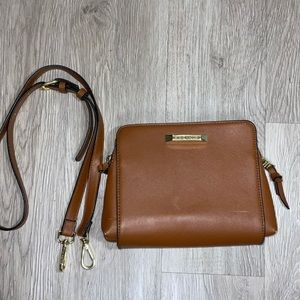 Steve Madden Brown Leather crossbody satchel purse✨